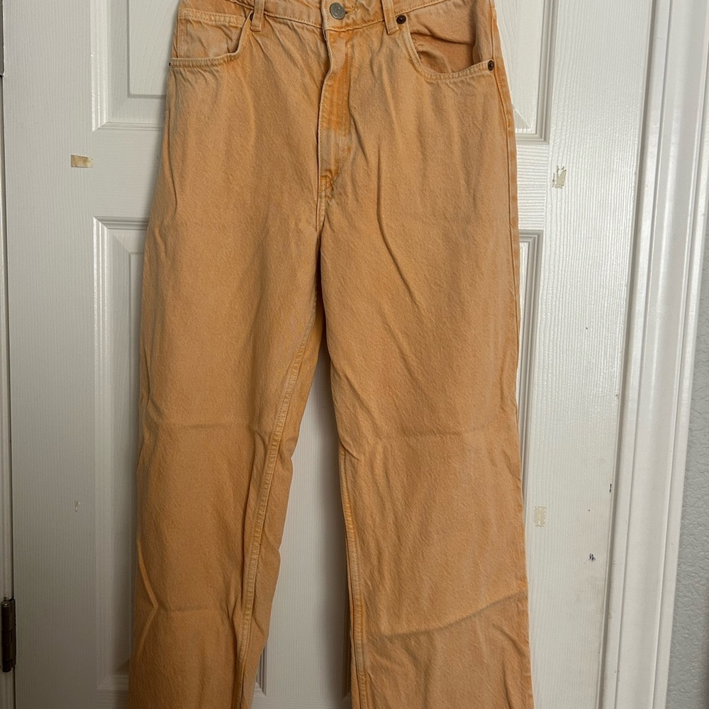 Orange Wide leg Jeans
